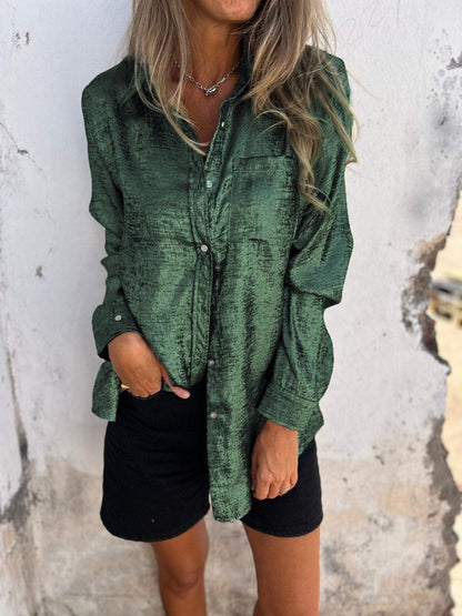 Marloes - Metallisk bluse