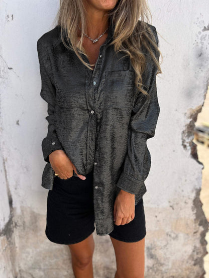 Marloes - Metallisk bluse