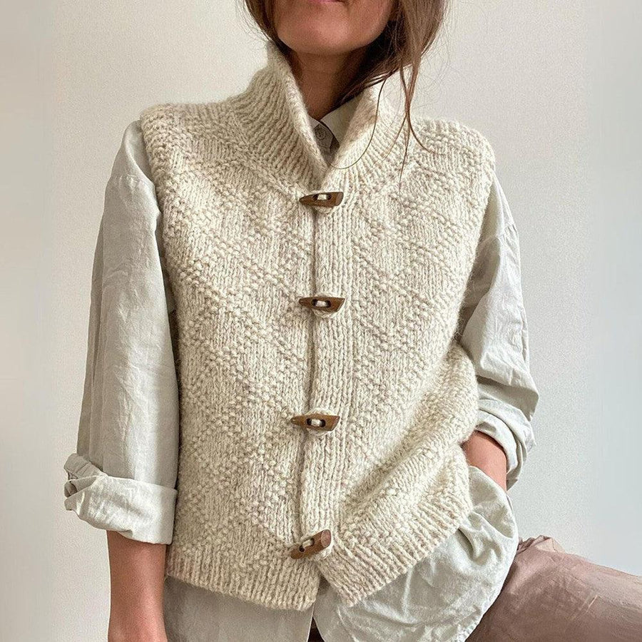 Maud - Enkel ermeløs cardigan uten ermer