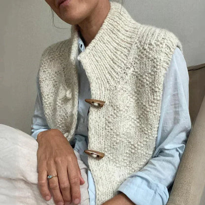 Maud - Enkel ermeløs cardigan uten ermer